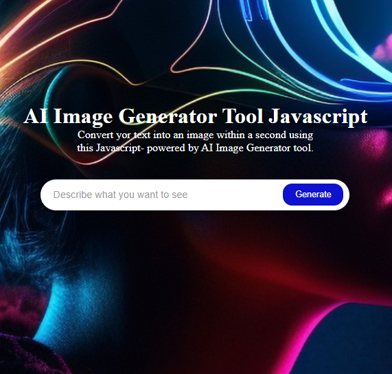 AI image generator project preview